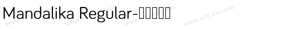 Mandalika Regular字体转换